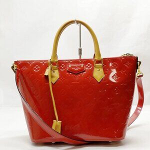 Authentic Louis Vuitton Montebello MM Red Vernis Hand Bag mn988-020526